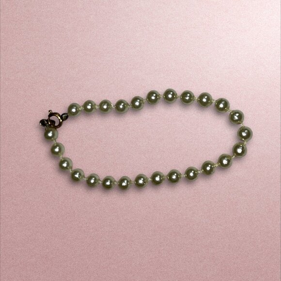 Set Of Gold & Pearl Jewelry - Necklaces Earrings & Bracelets - Vintage-Inspired - Picture 7 of 11